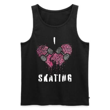 Skaterin Skateboarderin Skating Skater Skateboard - Männer Premium Bio Tank Top - Schwarz - Vorne - Michal (187cm)