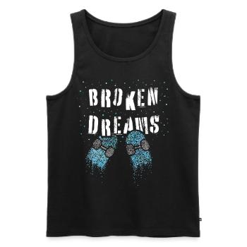 Broken Dreams Skater Skateboard Halfpipe Skatepark - Männer Premium Bio Tank Top - Schwarz - Vorne - Michal (187cm)