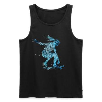 Skaterin Skateboarderin Skaten Longboard Boarding - Männer Premium Bio Tank Top - Schwarz - Vorne - Michal (187cm)