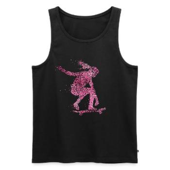Skateboarderin Skaterin Longboarden Halfpipe - Männer Premium Bio Tank Top - Schwarz - Vorne - AI Model Male 178 light (178cm)