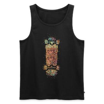 Longboard Skateboard Skater Skateboarder - Männer Premium Bio Tank Top - Schwarz - Vorne - Michal (187cm)