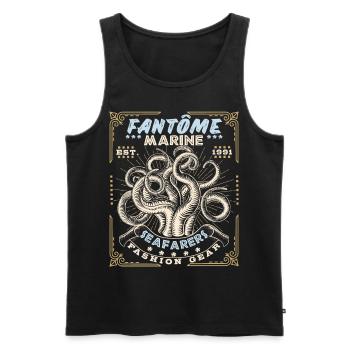 Maritim-Oktopus, Maritim-Krake, Vintage-Fashion - Männer Premium Bio Tank Top - Schwarz - Vorne - AI Model Male 178 light (178cm)