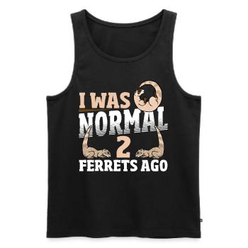 I Was Normal 2 Ferrets Ago Pet Ferret Owner - Männer Premium Bio Tank Top - Schwarz - Vorne - AI Model Male 178 light (178cm)