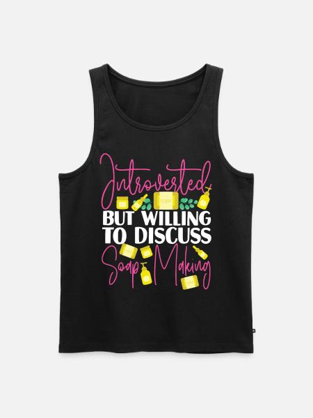 Soap Making Crafting Introverted - Men's Premium Organic Tank Top - black