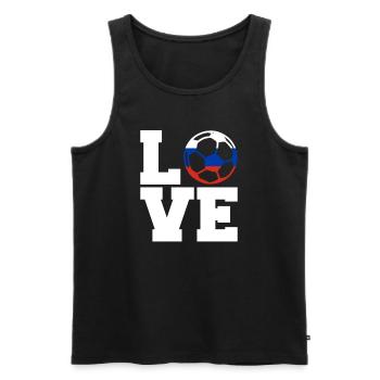 Football Amour Russie - Débardeur bio Premium Homme - noir - Devant - Michal (187cm)