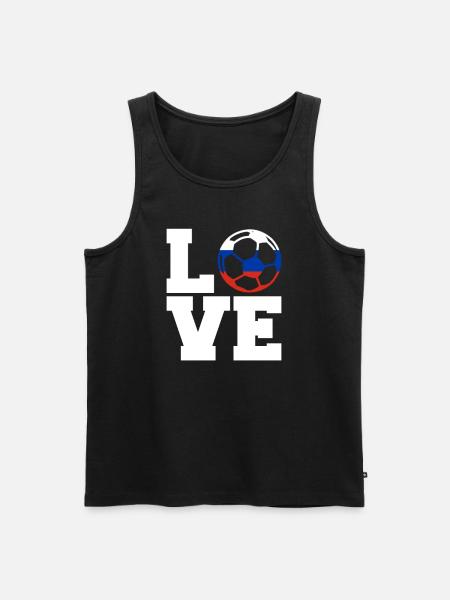 Football Amour Russie - Débardeur bio Premium Homme - noir
