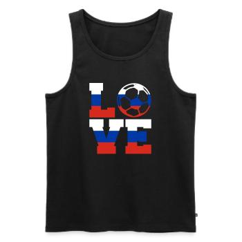 Football Amour Russie - Débardeur bio Premium Homme - noir - Devant - Michal (187cm)