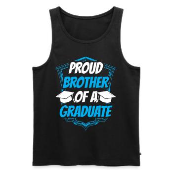 Stolzer Bruder Eines Absolventen Absolvent - Männer Premium Bio Tank Top - Schwarz - Vorne - AI Model Male 178 light (178cm)