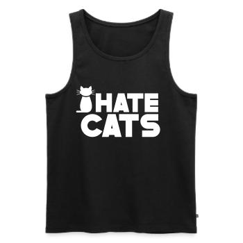 Ich Hasse Katzen Tier Hund Liebhaber Welpe - Männer Premium Bio Tank Top - Schwarz - Vorne - Michal (187cm)