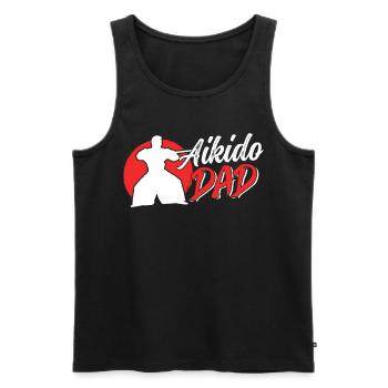 Aikido Père Combattant Arts Martiaux Arts Martiaux Arts Martiaux - Débardeur bio Premium Homme - noir - Devant - Michal (187cm)