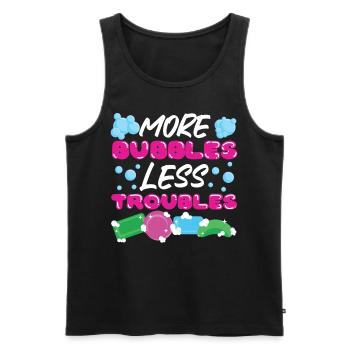 Soap Making Crafting More Bubbles - Männer Premium Bio Tank Top - Schwarz - Vorne - Michal (187cm)