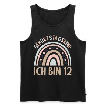 12 Jahre alt Rainbow Regenbogen 12. Geburtstag - Männer Premium Bio Tank Top - Schwarz - Vorne - Michal (187cm)