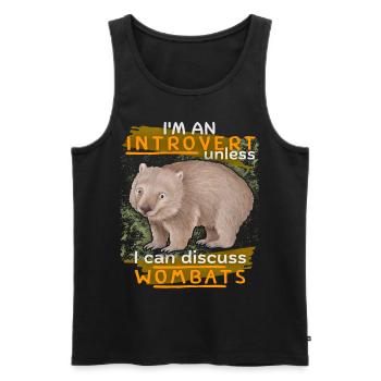 Wombat-Spruch lustiger Spruch Wombat-Liebe - Männer Premium Bio Tank Top - Schwarz - Vorne - Michal (187cm)
