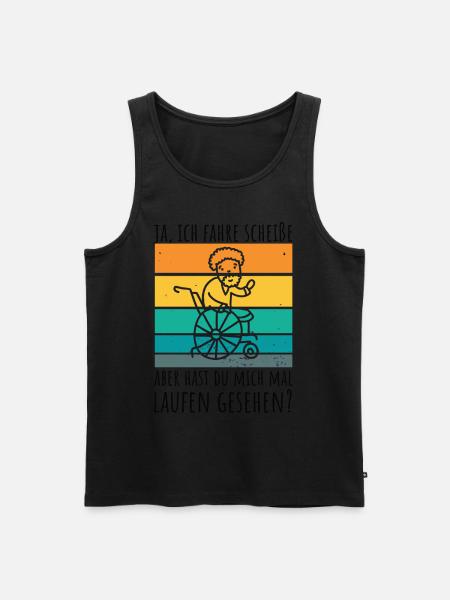 Rollstuhlfahrer Humor Spruch - Männer Premium Bio Tank Top - 
