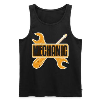 Car Mechanic Wrench And Screwdriver - Men's Premium Organic Tank Top - black - Front - Michal (187cm)