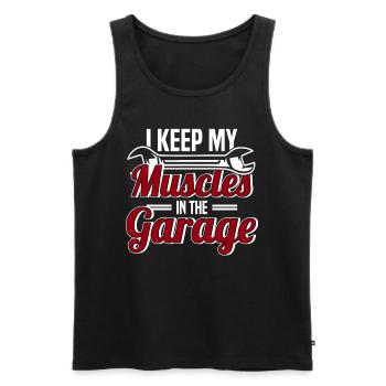 Muscel Car V8 Turbocharger Truck Rennwagen - Männer Premium Bio Tank Top - Schwarz - Vorne - AI Model Male 178 light (178cm)