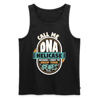 Call Me DNA Helicase Unzip Your Genes - Men's Premium Organic Tank Top - black - Front - Michal (187cm)