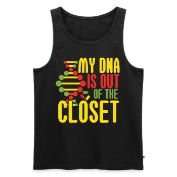 My DNA Is Out Of The Closet - Men's Premium Organic Tank Top - black - Front - Michal (187cm)