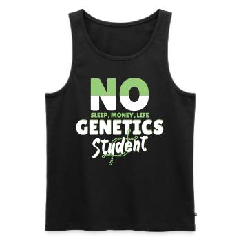 No Sleep Money Life Genetics Student - Men's Premium Organic Tank Top - black - Front - Michal (187cm)