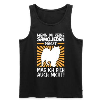 Samojeden nicht mögen Schlittenhund Samojede - Männer Premium Bio Tank Top - Schwarz - Vorne - Michal (187cm)