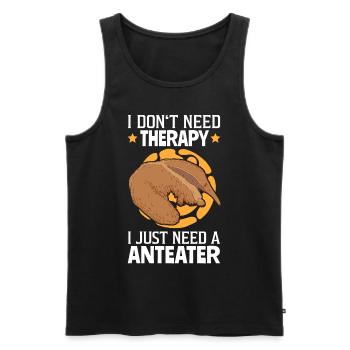 Anteater est ma thérapie Amérique du Sud - Débardeur bio Premium Homme - noir - Devant - Michal (187cm)