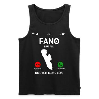 Fanø Fanö Dänemark Urlaub Idee - Männer Premium Bio Tank Top - Schwarz - Vorne - Michal (187cm)