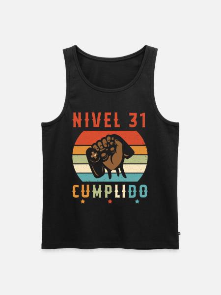 Niveau 31 Complet - Débardeur bio Premium Homme - noir
