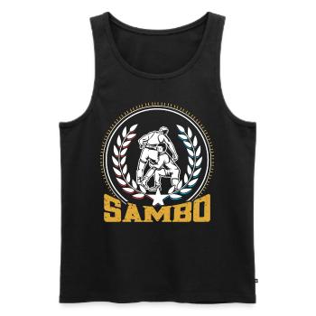 Sambo Martial Arts Training Trainer Martial Arts - Men's Premium Organic Tank Top - black - Front - Michal (187cm)