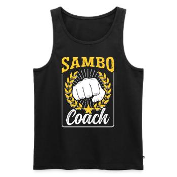 Sambo Trainer Martial Arts Martial Arts Training - Men's Premium Organic Tank Top - black - Front - Michal (187cm)