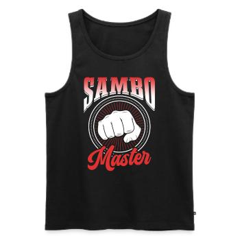 Sambo Master Martial Arts Martial Arts Training - Men's Premium Organic Tank Top - black - Front - Michal (187cm)