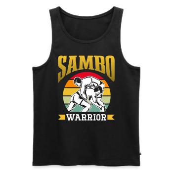 Sambo Warrior Martial Arts Training Martial Arts - Men's Premium Organic Tank Top - black - Front - Michal (187cm)