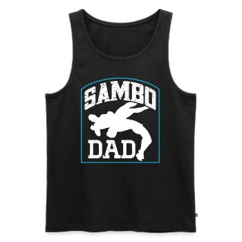 Sambo Père Arts Martiaux Arts Martiaux Entraînement - Débardeur bio Premium Homme - noir - Devant - Michal (187cm)