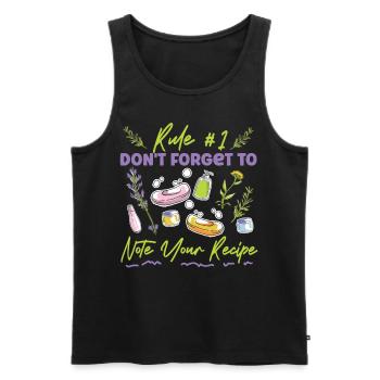 Soap Making Crafting Rule #1 Don't - Men's Premium Organic Tank Top - black - Front - Michal (187cm)