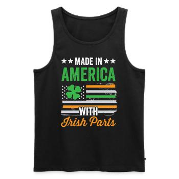 Made In America With Irish Parts Irish - Men's Premium Organic Tank Top - black - Front - Michal (187cm)