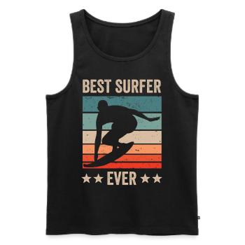 Meilleur surfeur de tous les temps Surfing Surfing - Débardeur bio Premium Homme - noir - Devant - AI Model Male 178 light (178cm)