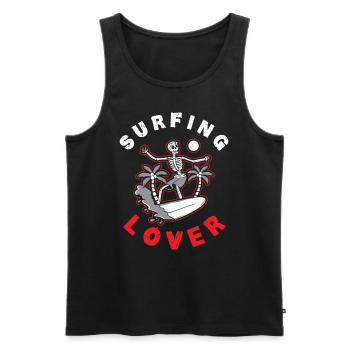 Amateurs de surf Surfer Surf surf surf surf - Débardeur bio Premium Homme - noir - Devant - AI Model Male 178 light (178cm)