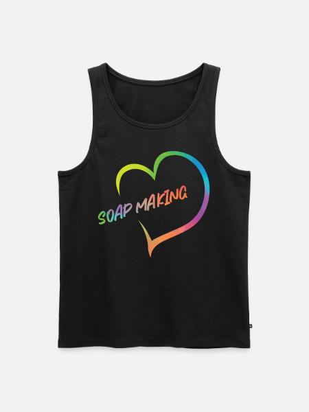 Soap Making Crafting Heart - Männer Premium Bio Tank Top - Schwarz