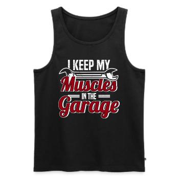 Muscel Car V8 Turbocharger Truck Rennwagen - Männer Premium Bio Tank Top - Schwarz - Vorne - AI Model Male 178 light (178cm)
