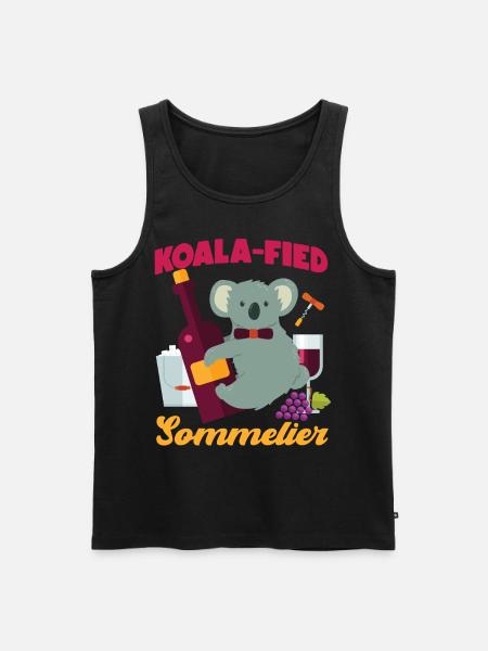Sommelier Wine Drinking Tasting - Men's Premium Organic Tank Top - black