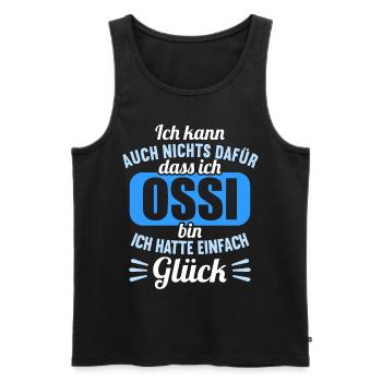 DDR Ostdeutschland Osten Ostalgie Ossi - Männer Premium Bio Tank Top - Schwarz - Vorne - AI Model Male 178 light (178cm)