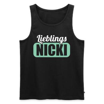 DDR Ostdeutschland Osten Ossi Lieblings Nicki - Männer Premium Bio Tank Top - Schwarz - Vorne - AI Model Male 178 light (178cm)