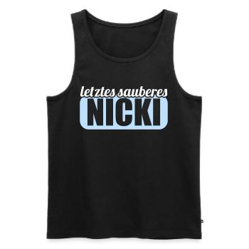 DDR Osten Ossi Letztes sauberes Nicki - Männer Premium Bio Tank Top - Schwarz - Vorne - AI Model Male 178 light (178cm)
