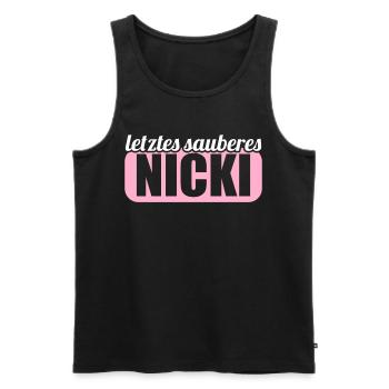 DDR Osten Ossi Letztes sauberes Nicki - Männer Premium Bio Tank Top - Schwarz - Vorne - AI Model Male 178 light (178cm)