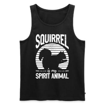 Squirrel is my spirit, squirrel, - Men's Premium Organic Tank Top - black - Front - AI Model Male 178 light (178cm)