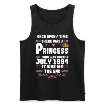 Es war einmal eine Prinzessin. Juli 1994 Geburtsta - Männer Premium Bio Tank Top - Schwarz - Vorne - Michal (187cm)