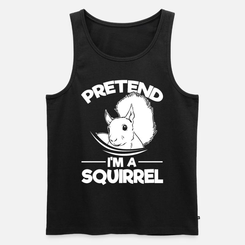 Eichhörnchen-Liebhaber Eichhörnchen süßes - Männer Premium Bio Tank Top - Schwarz