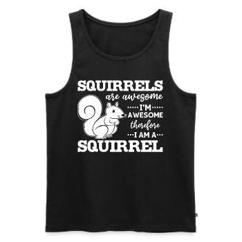 Eichhörnchen sind großartig, ich bin großartig - Männer Premium Bio Tank Top - Schwarz - Vorne - AI Model Male 178 light (178cm)