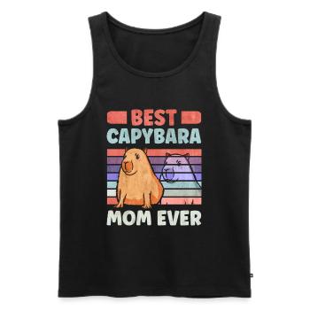 Meilleure maman Capybara Ever Wasserschwein - Débardeur bio Premium Homme - noir - Devant - Michal (187cm)