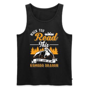 Komodowaran Komodo Dragon Waran - Männer Premium Bio Tank Top - Schwarz - Vorne - Michal (187cm)