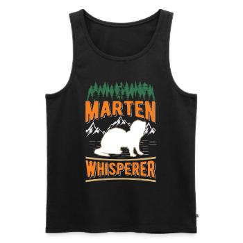 Marten Whispering Tree Marten - Men's Premium Organic Tank Top - black - Front - AI Model Male 178 light (178cm)